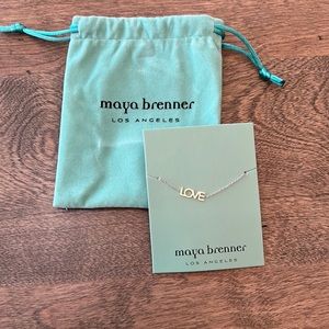 NIB Maya Brenner LOVE Bracelet silver tone.
